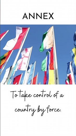 When you take control of a country by force, you know what’s the word?