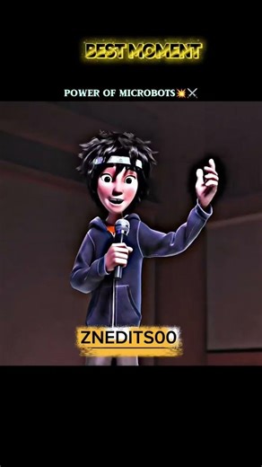 Hiro Crazy introducing Microbots 💥🥶 | Big Hero Edit | #edit​ #shorts​ #animation​ #presentation​