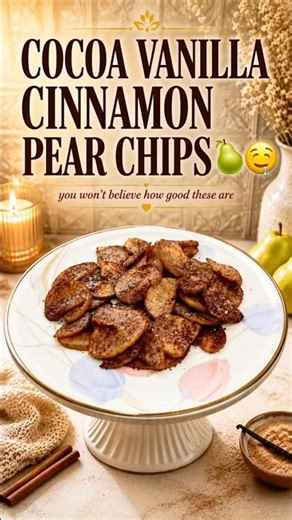 These Pear Chips Taste Like Dessert!🤤🍫✨ #shorts #fyp #foodshorts #snacktok #easyrecipes #Easy #Yum
