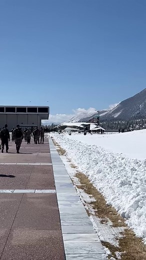 Springtime flyover at #youracademy. 🔊Sound ON🔊 to fully experience the pair of F16s! ✈️✈️ | United States Air Force Academy
