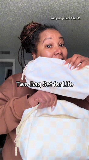 Whether you’re always on the go, a mom, or student — the Beauty by Iris Cosmetic Bag Set from Iris & Rainbow keeps your life organized. I use mine for makeup, snacks, skincare, tech gear, even meds and wipes. Two roomy pouches, multiple compartments, and totally bag-in-bag friendly. #irisandrainbow #bagorganizer #makeupbag #tiktokshopcreatorpicks #tiktokshopstockup