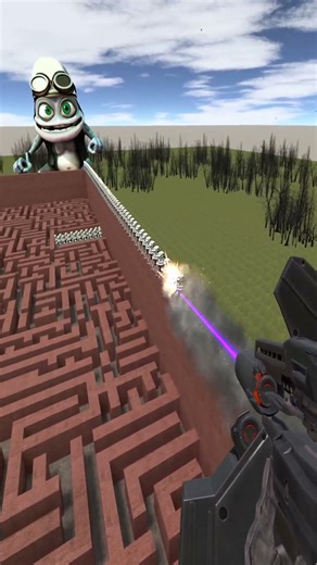 Destroying Crazy Frog in Big Maze Nextbot Gmod