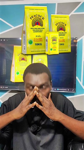 Peacock is imported premium rice that is why is expensive in Ghana. Is made in Thailand not UK. #compare #market #product #peacock #fyp