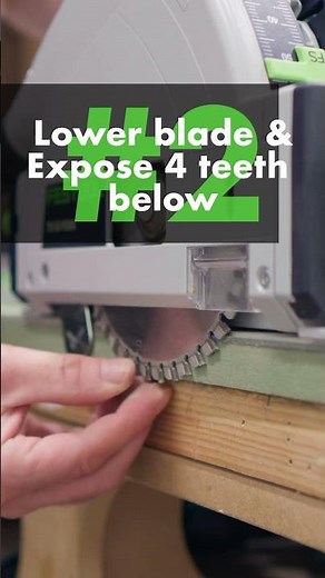 How to Set #TS55 Track Saw Blade Depth Correctly