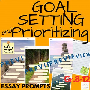Student Goal Setting Sheets-Growth Mindset Activities-Middle-High School 6-12th