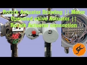 Rotork Actuator Drawing || Motor Operated valve Actuator || Rotork Actuator connection