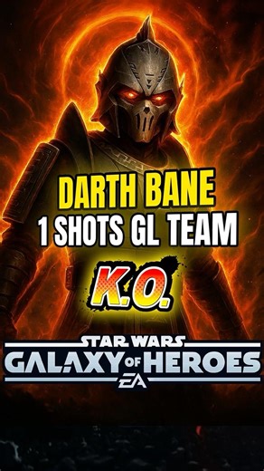 Bane 1 SHOTS Entire GL Team #starwars #grandarena #starwarsfan #swgoh