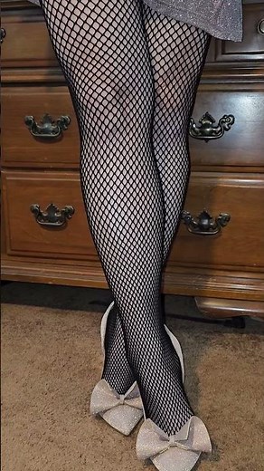 I model my fishnet bodystocking and high heels to show you the fit and finish
