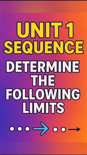 Unit 1 Sequence | Determine the Following Limits | Real Analysis