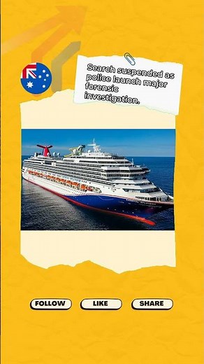 Carnival Splendor Tragedy: Man Overboard & Death Investigation #Australia
