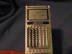 Cool Retro Mechanical Adder and Slide Rule Calculator