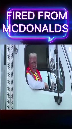 TRUMP DRIVING A TRASH TRUCK