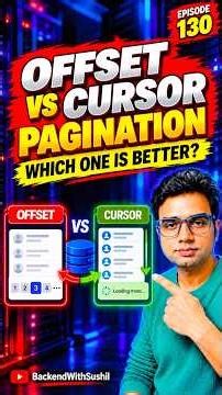 OFFSET vs CURSOR Pagination 🔥 Which Is Better for Large Databases? | EP 130 #pagination