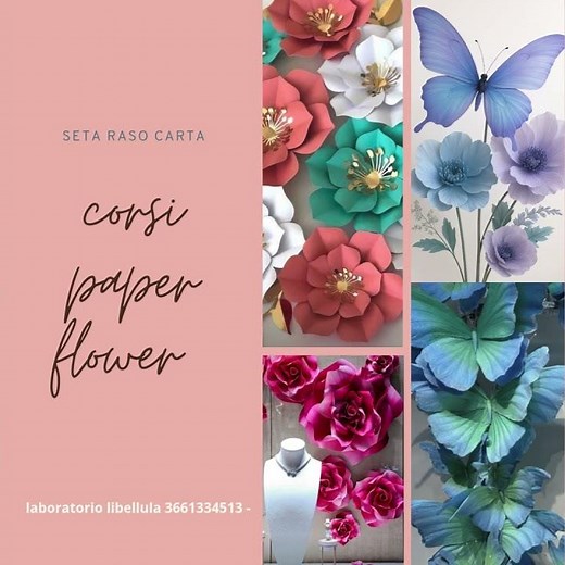 🎨🌸 CORSO DI PAPER FLOWER 🌸🎨\nFiori di carta giganti e decorativi – Realizzati a mano\n\nScopri l’ar