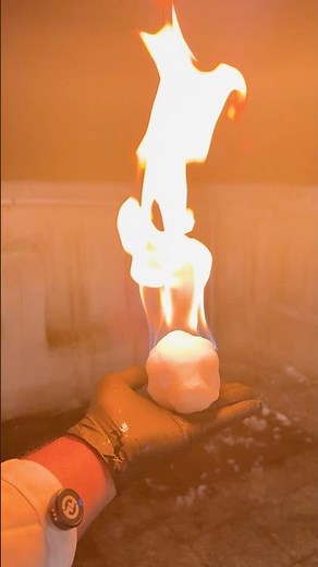 Snowball artillery with lighter gas🔥 #experiment #diy #shorts