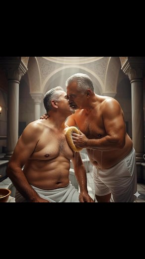 Turkish Bath House Experience #handsomeolderman #oldman #shirtless #silverdaddy #massage #fypシ | Shirtless Silverdaddies