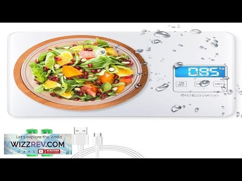 MegaWise Precision Food Scale 33lb Waterproof Rechargeable Digital Kitchen Scale 1g 0.04oz