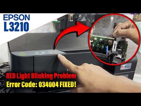 How to Fix Red Light Blinking Problem and 034004 Error Epson EcoTank L3210 Printer.