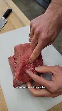 How do you cut meat "across the grain?" Learn how in 2 minutes.