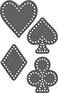 Rhinestone Genie Card Suits 001 Magnetic Rhinestone Template, Black