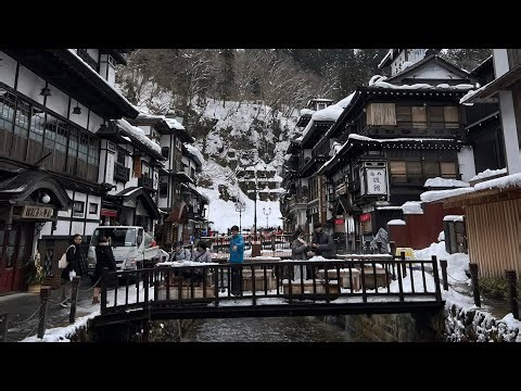 Ginzan Onsen - How to get shuttle bus from Oishida station - travel in winter 2026