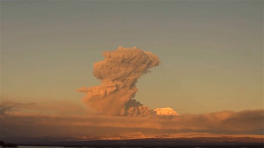 Russian volcano erupts twice in one day