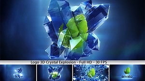 Logo 3D Crystal Explosion