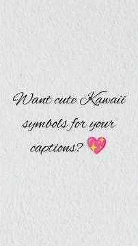 Aesthetic Kawaii Symbols for Instagram 🌸💖 #shorts #youtubeshorts