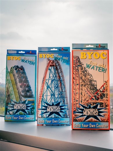 NEW! BYOC, Build Your Own Coaster! Construct a personal Six Flags coaster in your backyard! #sixflags #rollercoaster #byoc #aprilfools | Six Flags