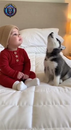 Baby Hugs Husky Puppy