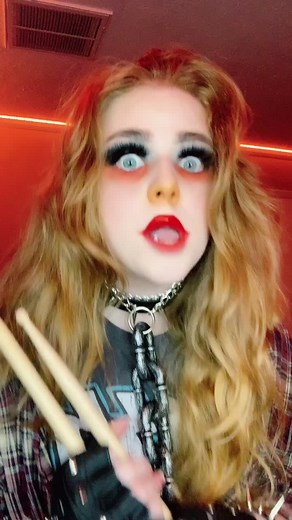 Cute Bunny Rabbit Drumming in Animal Cosplay