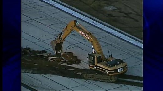 REMEMBER THIS? 15 years ago today, Mayor Daley ordered crews to bulldoze the runway at Meigs Field: https://abc7.ws/2GBPext | ABC 7 Chicago