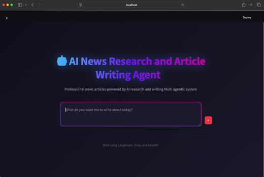 Built a Multi-Agent AI News System with SerpAPI, Groq, and LangGraph | Menura Thejan posted on the topic | LinkedIn