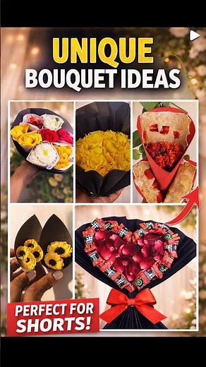 5 Unique Bouquet Ideas 🌸 DIY Gift Ideas | Easy Flower Bouquet Making #bouquet #craft