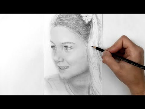 Realistic Portrait Drawing with Graphite Pencils