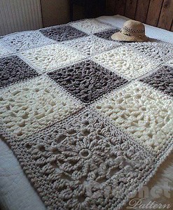 Crochet granny square blanket | Mycrochetpattern