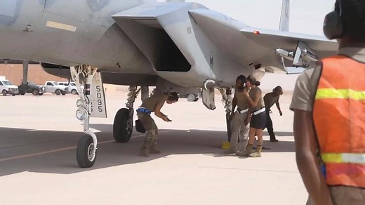 F-15 Eagle combat at Prince Sultan Air Base, Saudi Arabia on June 4, 2020. Film credits : Staff Sgt. Amanda Stanford, 378th Air Expeditionary Wing. Via @skyeagless | Defence Express