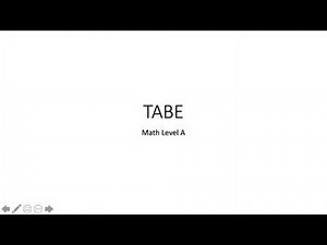 TABE 11/12 Math Level A Practice Questions