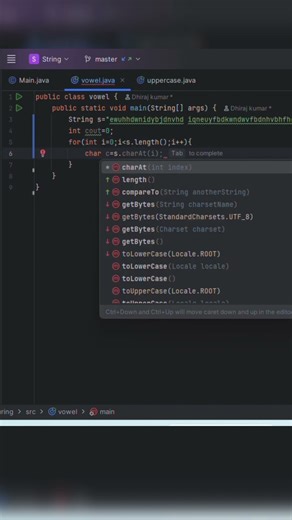 Count Vowels in string using java #java