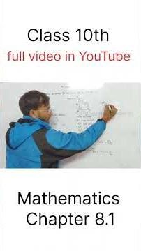 class 10th Math exercise 8.1 🔥 #class10maths #class10 #shots #viral #mathematics #mpboard