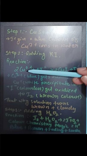 CuSo4+KI+H2O2 --- ??🤔(details 👇) #chemistry #facts #experiements #science #education