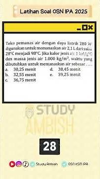 Latihan Soal OSN IPA SMP 2025