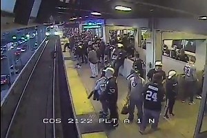 258K views · 3.9K reactions | WHAT A HERO! BART supervisor John O'Connor is being hailed a hero after he noticed a rider fall from a platform and grabbed him just as an oncoming train was approaching the station. Watch this dramatic video. bit.ly/2NfL14U | KTVU Fox 2 | Facebook