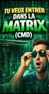 Tu veux entrer dans la Matrix 😎💻 #cmd #windows #windows10 #windows11 #shorts #astuce #tips #pc