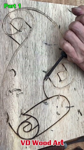 Part 1: Easy and simple wood carving for beginners - tutorial | VD Wood Art