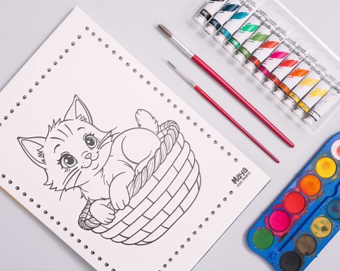 Cat Coloring Book PDF for Kids | Easy & Cute Printable Cat Pages | Coloring Activity for Preschool | Instant Download - Etsy