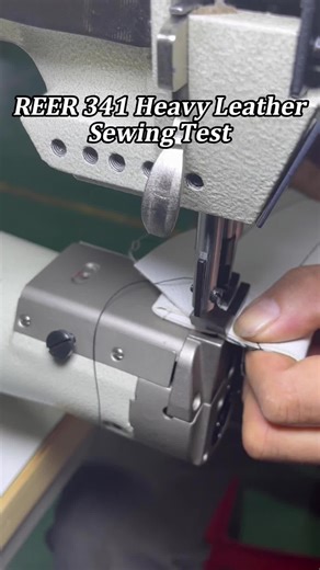 Can Your Machine Sew This Thick Leather? REER 341 Cylinder Arm Industrial Sewing Machine Can #LeatherBusiness #FactorySewingMachine #REERSewingMachine #IndustrialSewingMachine #HeavyDutySewingMachine #LeatherBagMaker #LeatherWorkshop