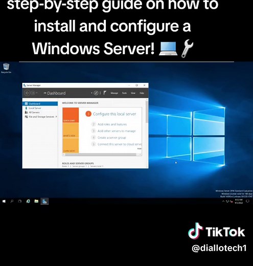 Step-by-step guide on how to install and configure a Windows Server! 💻🔧#TechTutorial #WindowsServerSetup #ITSkills #TechTips #ServerConfiguration #LearnIT #TechGuide #WindowsServer #ITPro #TechKnowledge #ServerSetup