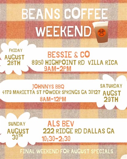 Final weekend to try the August specials!!! #pauldingcounty