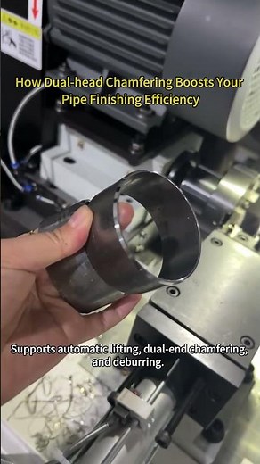 Dual-head chamfering for double Burr-free and clean pipe ends Perfect for heavy-duty pipes